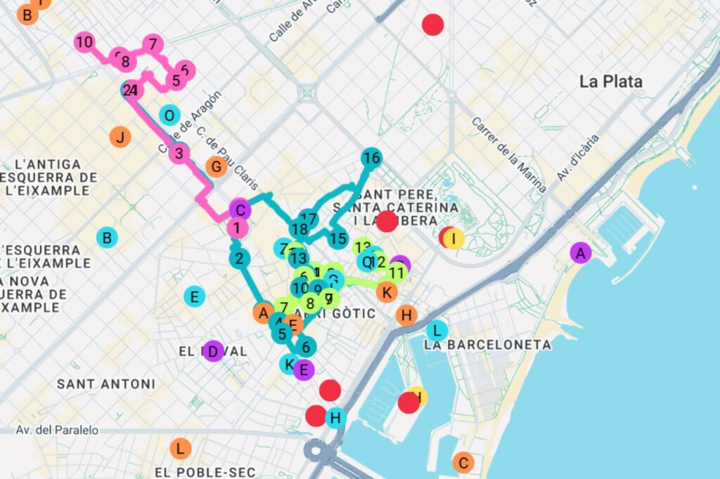 Visita guiada en Barcelona 5 Mapa Barcelona