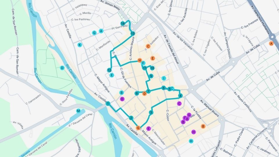 Mapa Palencia EN