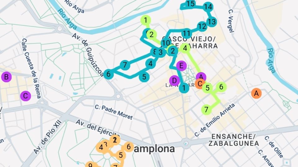 Mapa Pamplona