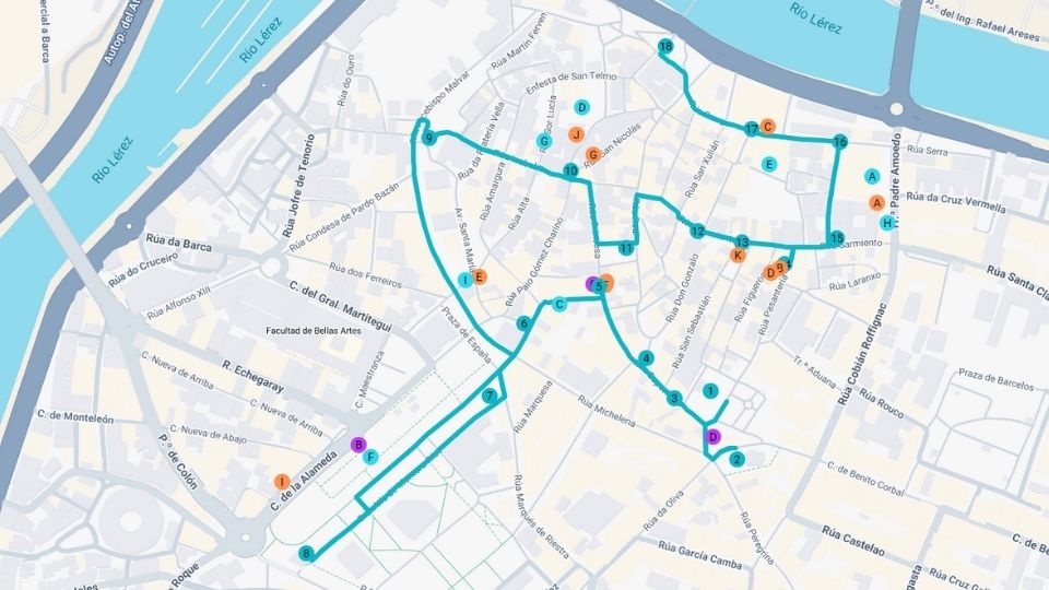 Mapa Pontevedra EN