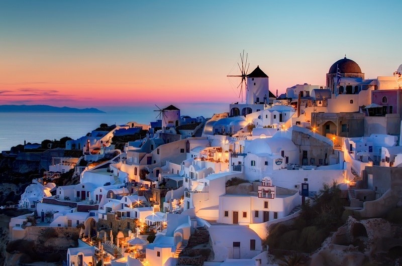 oia santorini sunset