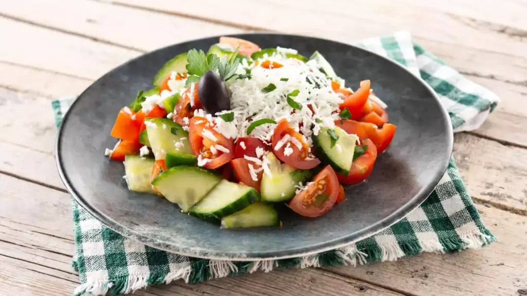 Shopska salad, a dish to try. One of best things to do in Sofia with DareMapp